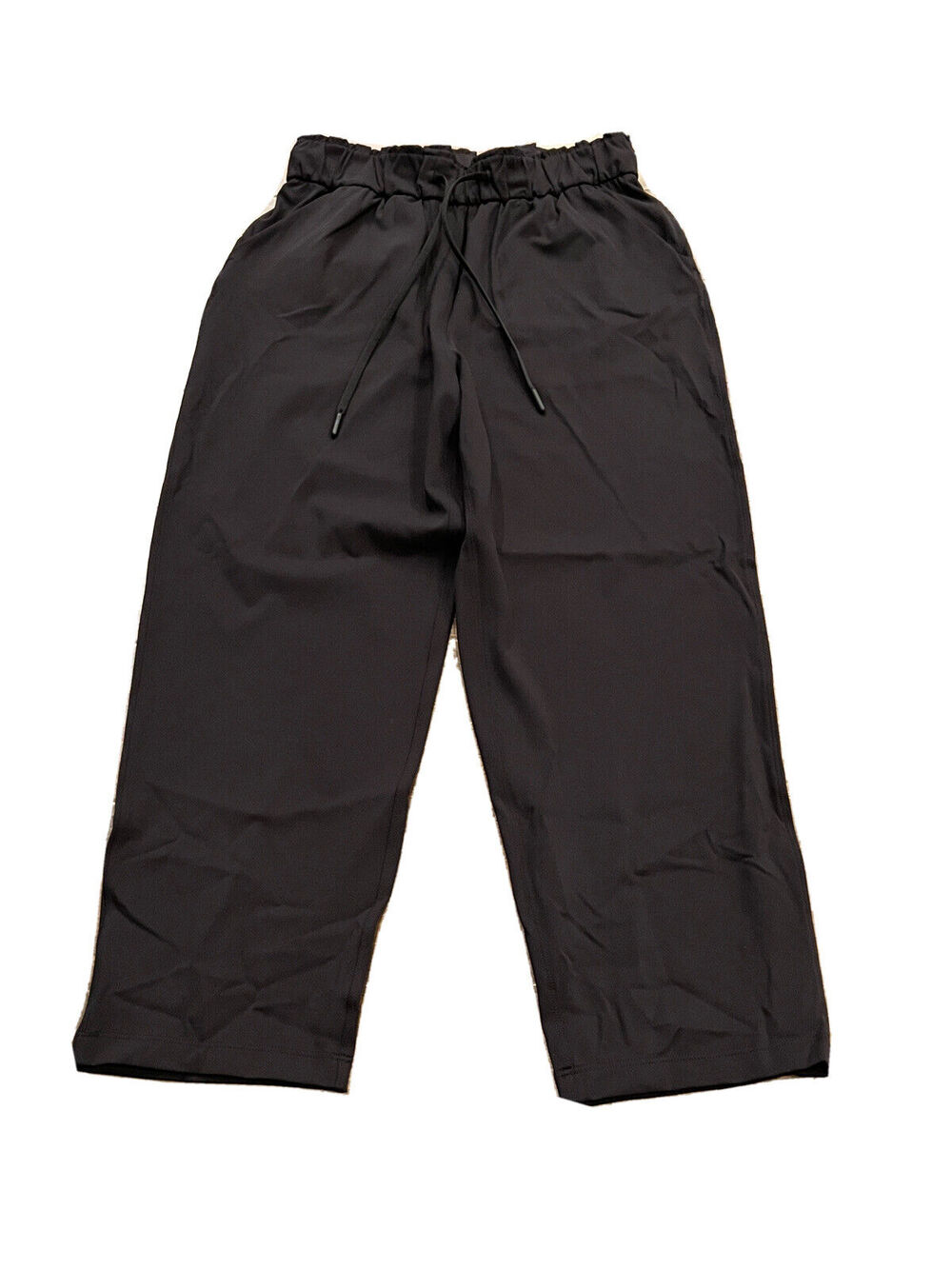 Lululemon Black Womens On the Fly Crop Drawstrings Pants Size 6